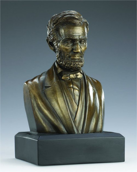 Abraham Lincoln Bust Portrait Statue Bronze